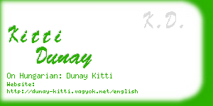 kitti dunay business card